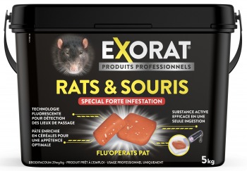 Pâte appât anti rats et souris, fluorescente, ACTO